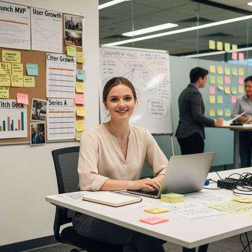 Fiatal vállalkozók, akik egy csoportban ötleteiket vitatják meg